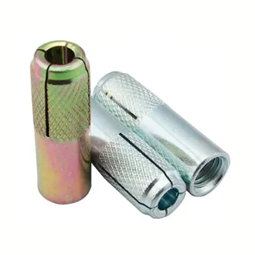 คาร์บอนเหล็กชุบสังกะสีแบบ knurled ในจุดยึด